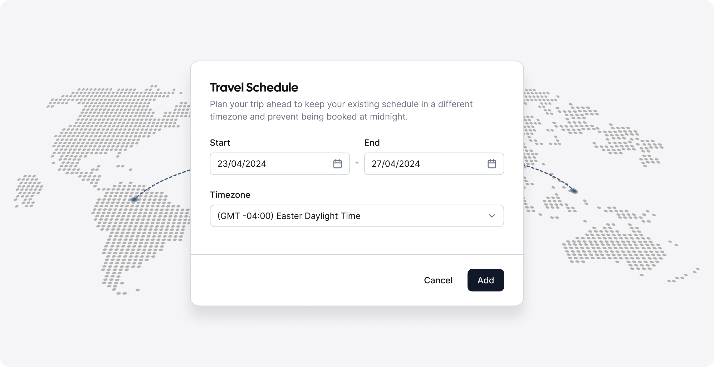 You can now schedule timezone changes!