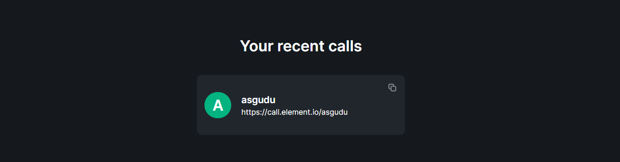 Screenshot of app Element Call