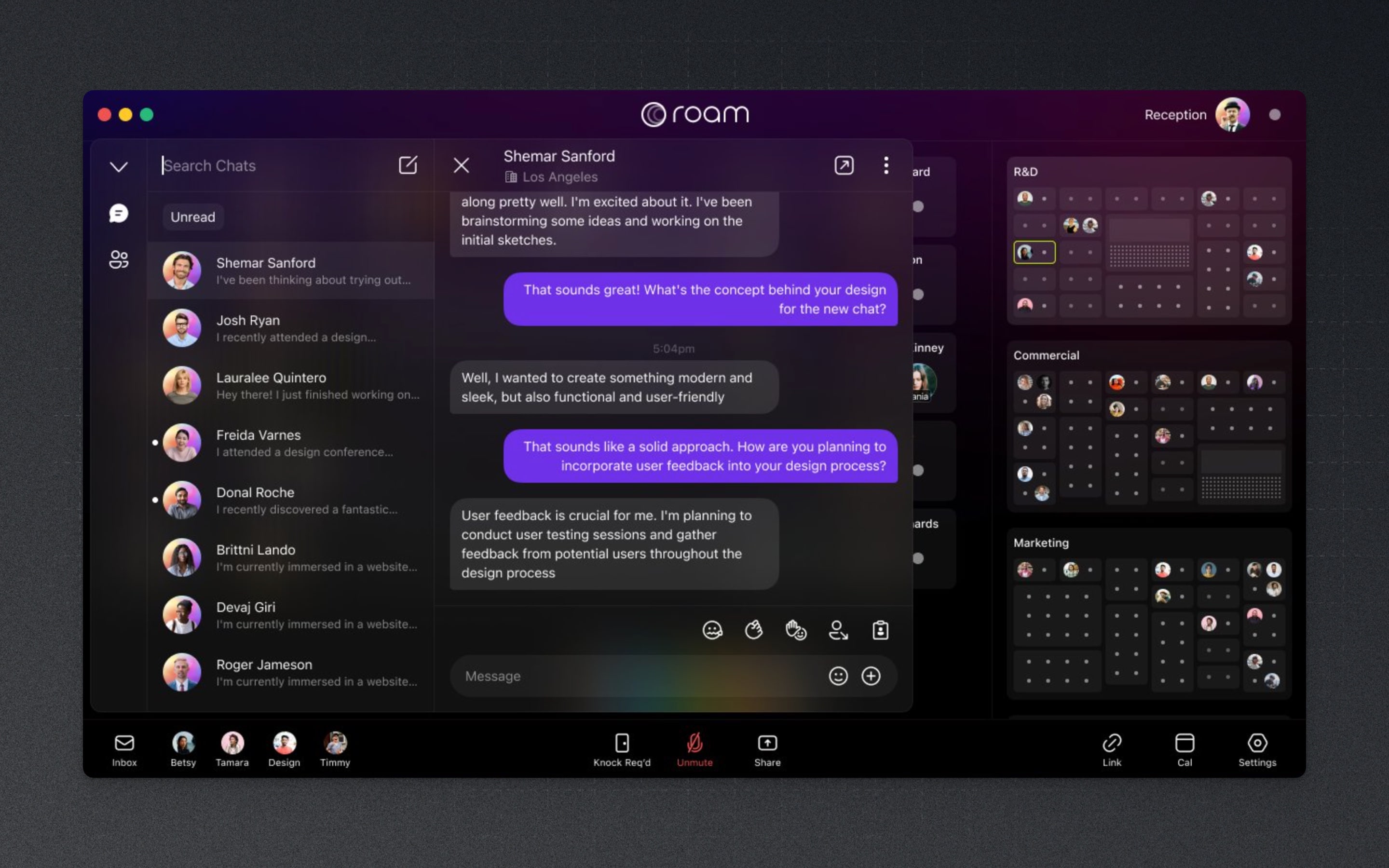 Screenshot of app Roam
