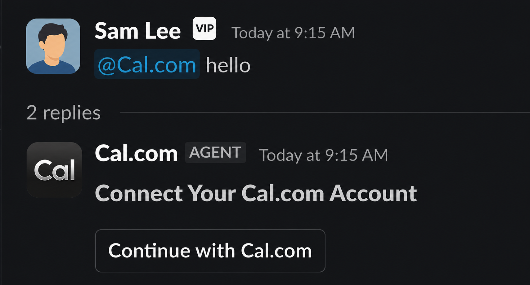 Screenshot of app Slack