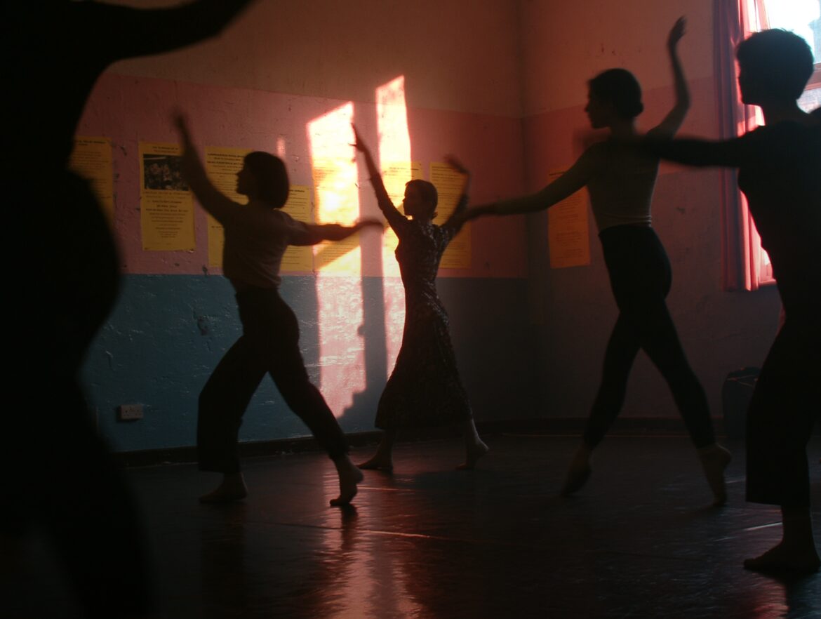 Dancers rehearsing in a studio