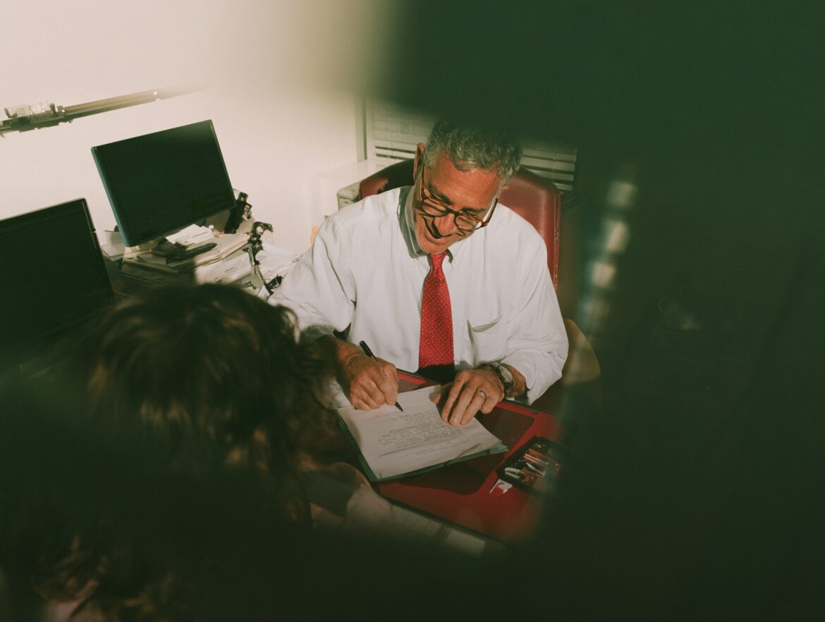 Doctor examining an X-ray