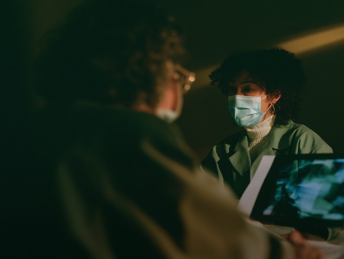 Doctor examining an X-ray