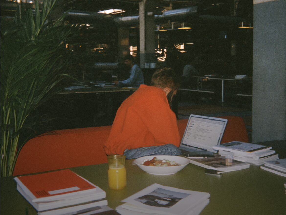 Person working at a computer